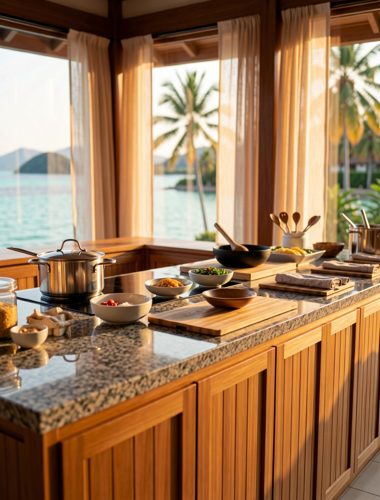 Dettaglio architettonico di una cucina professionale con luce naturale